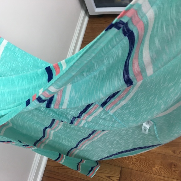 Splendid Aqua Blue Striped Hermosa Slub Maxi Dress - Picture 5 of 8